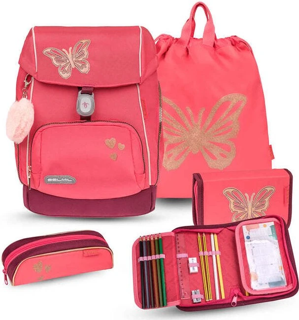 Belmil Comfy Plus Coral Schultaschen-Set, 4-tlg.