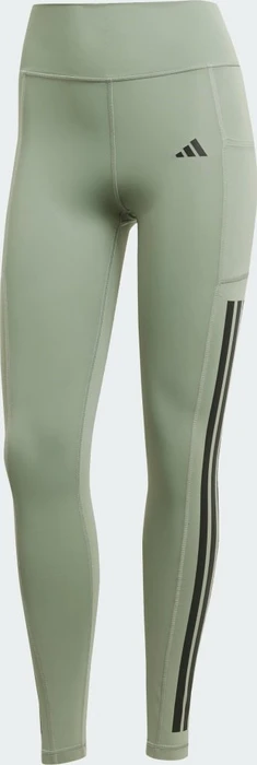 adidas Optime 3-Streifen Hose lang silver green (Damen)