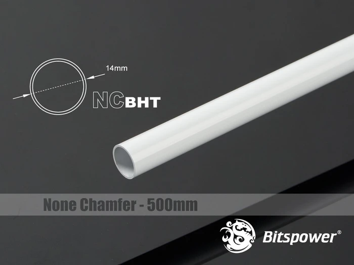 Bitspower Messing Hardtube 14mm, weiß, Deluxe White