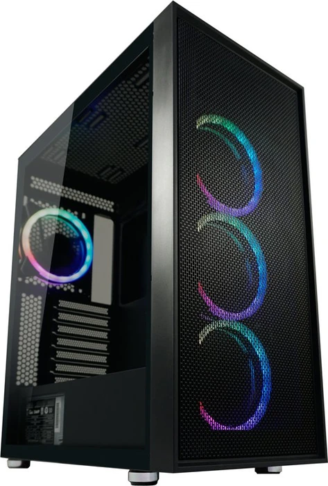 LC-Power Gaming 802B Black_Wanderer_X, schwarz, Glasfenster