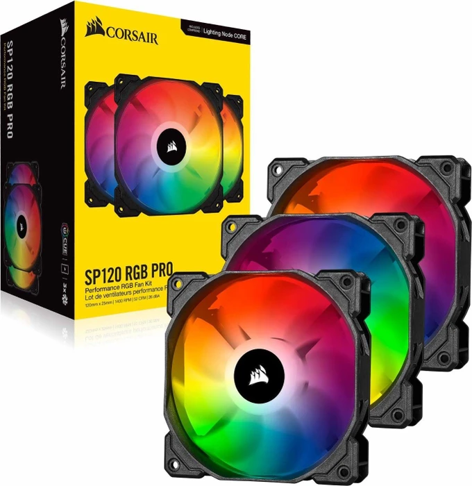 Corsair SP Series iCUE SP120 RGB PRO Performance Triple Fan Kit, LED-Steuerung, 120mm, 3er-Pack