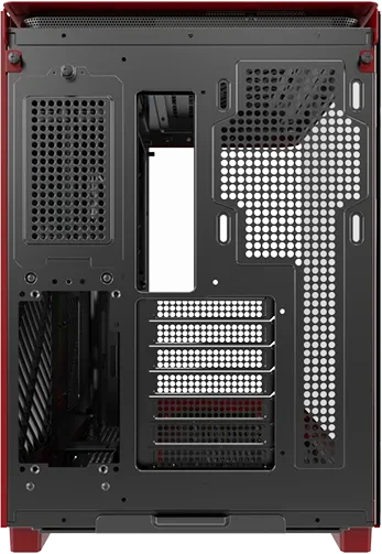 Montech King 95 Vibrant Red, rot, Glasfenster