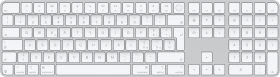 Apple Magic Keyboard mit Touch ID und Ziffernblock für Mac mit Apple Chip (USB-C), weiß/silber, USB/Bluetooth, IT (MXK73T/A)