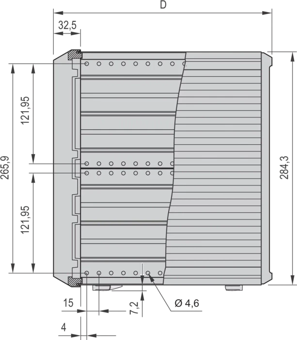nVent Schroff PropacPRO 19" Desktop-Gehäuse 6HE, ungeschirmt, 84TE, IP20, 446mm tief