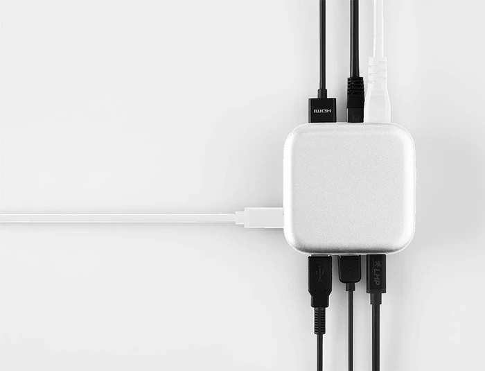 LMP PowerDock, USB-C 3.0 [Buchse], silber