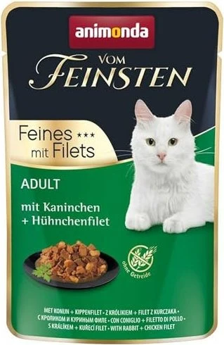 animonda Vom Feinsten Adult, mit Kaninchen + Hühnchenfilet, 1.53kg (18x 85g)
