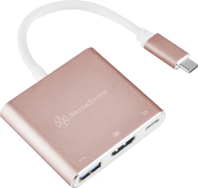 SilverStone EP08 USB 3.0 Typ-C auf HDMI Adapter, pink (SST-EP08P / 40161)