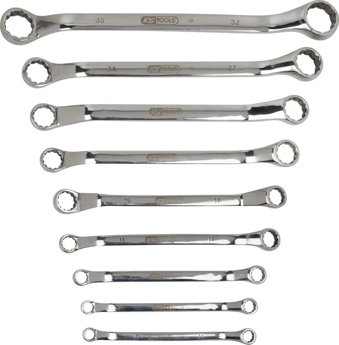 KS Tools Doppelringschlüssel Schraubenschlüsselsatz, 9-tlg.
