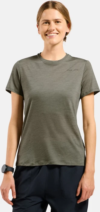 Odlo x POW Collective Voices Merinomix T-Shirt kurzarm vetiver melange (Damen)