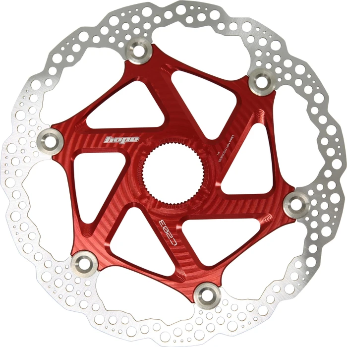 Hope Floating Centerlock Bremsscheibe 203mm rot