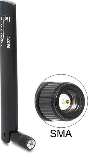 DeLOCK LTE Antenne, SMA, omnidirektional, schwarz