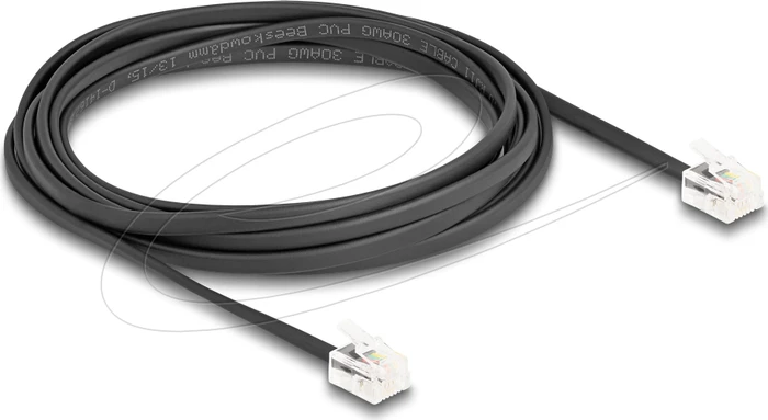 DeLOCK Telefonkabel RJ-11 [Stecker] auf RJ-11 [Stecker] 2m schwarz