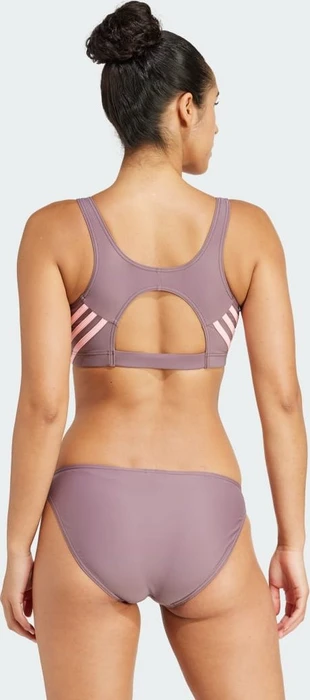 adidas 3-Streifen Bikini-Set shadow fig/pink spark (Damen)