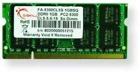 G.Skill SQ Series SO-DIMM 2GB, DDR2-667, CL5-5-5-15 (FA-6400CL5S-2GBSQ)