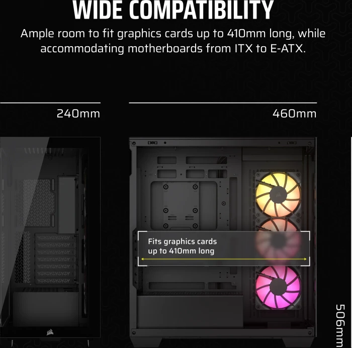 Corsair 3500X ARGB, schwarz, Glasfenster