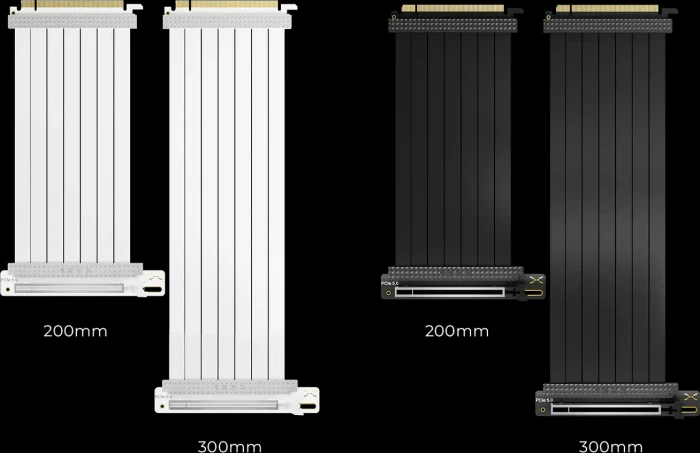 TRYX String Riser Cable, gewinkelt, PCIe 5.0, 200mm, schwarz