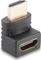 Lindy 4K HDMI Typ A Stecker/Buchse Adapter gewinkelt 90° oben Vorschaubild