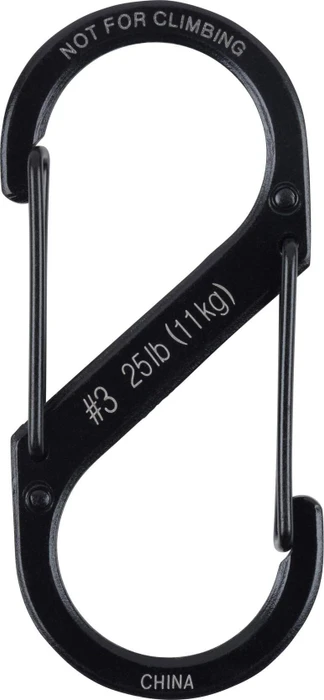 Nite Ize S-Biner Edelstahl Materialkarabiner 68x30mm schwarz