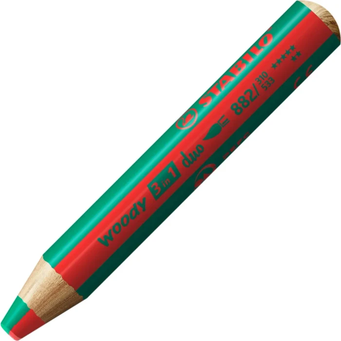 Duo Wachsmalstift rot/dunkelgrün