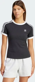 adidas 3-Streifen Slim Raglan T-Shirt kurzarm black melange (Damen)