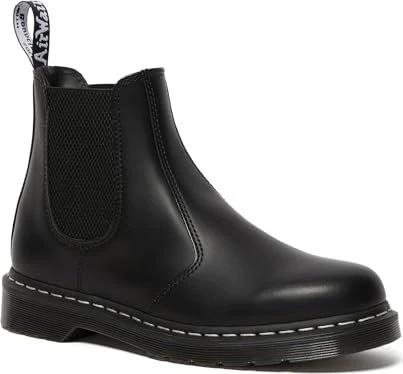 Dr. Martens 2976 Faux Fur Lined Grizzly Leather Chelsea Boots schwarz