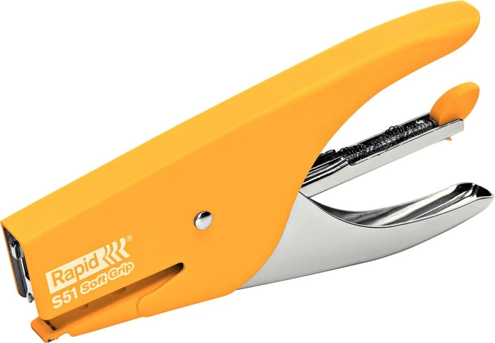 Rapid Supreme S51 Soft Grip Heftzange, gelb