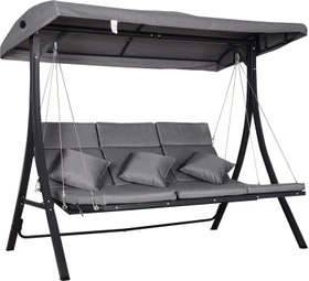 Outsunny Hollywoodschaukel 3-Sitzer grau