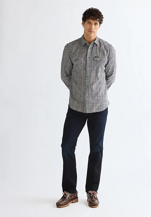 Wrangler Regular Western Hemd langarm red indigo (Herren)