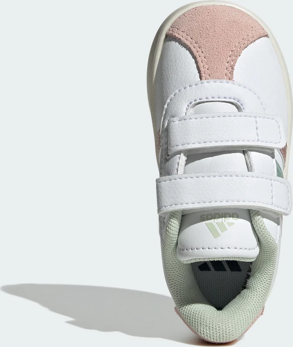 adidas VL Court 3.0 cloud white/linen green metallic/sandy pink metallic (Junior)