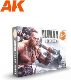 AK-Interactive 3rd Gen Acrylic Colors Human Flesh Tones Farbset, 6-tlg.