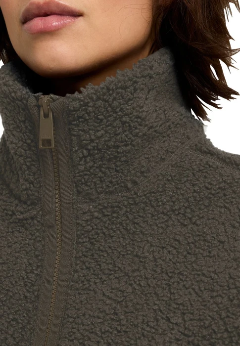 Jack Wolfskin High Curl Fleece Jacke obsidian moss (Damen)