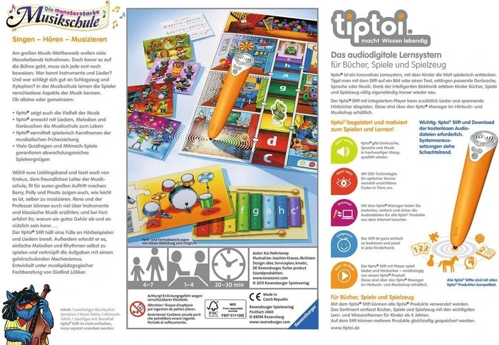 Ravensburger tiptoi Spiel: Die monsterstarke Musikschule