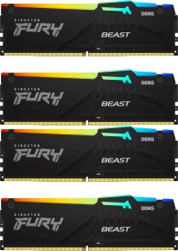 Kingston FURY Beast RGB schwarz UDIMM 64GB Kit, DDR5-5600, CL40-40-40, 1RX8