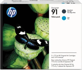 HP Tinte 91 Value Pack schwarz matt/cyan