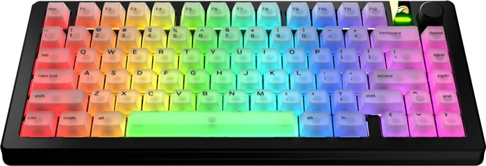 Glorious Polychroma V2 RGB Keycaps, weiß, 131 Tasten, ANSI-US