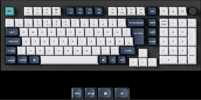 Keychron Q5 Max, Carbon Black, 96%, LEDs RGB, hot-swap, Gateron Jupiter BROWN, USB/Bluetooth, DE