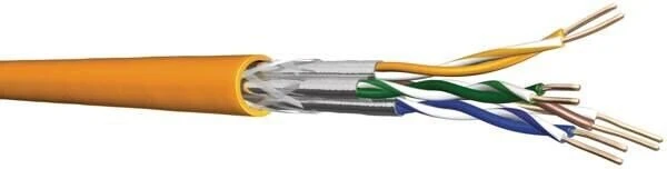 Draka UC900 HS23 Twisted-Pair Simplex Verlegekabel Eca, Cat7, S/FTP, ohne Stecker, 100m, orange