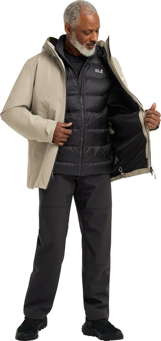 Jack Wolfskin Icecape 3in1 Down Funktionsjacke linen (Herren)