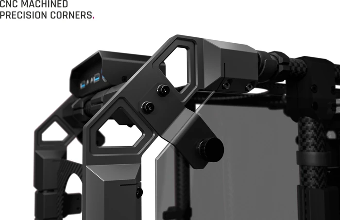 Alphacool Apex Skeleton Carbon, schwarz, Glasfenster