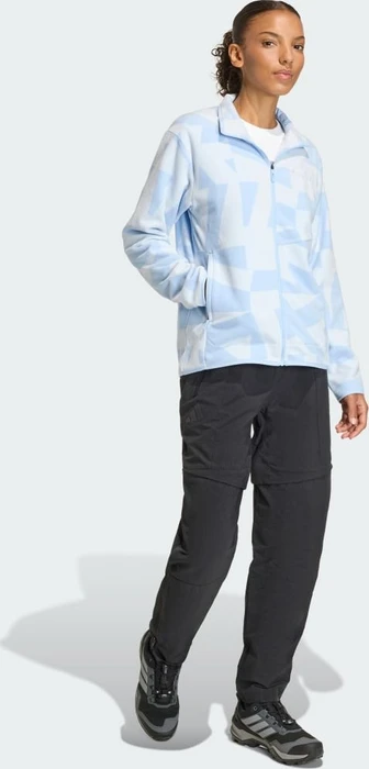 adidas Terrex Multi Printed Fleece Jacke glow blue/crystal sky (Damen)
