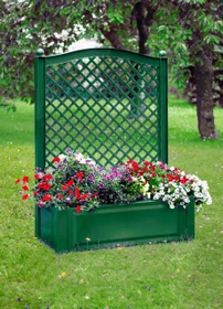 KHW Pflanzkasten mit Spalier 100x43cm grün