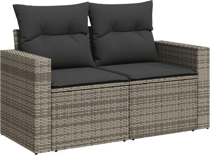 vidaXL Gartensofa 2-Sitzer mit Kissen