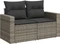 vidaXL Gartensofa 2-Sitzer mit Kissen Vorschaubild