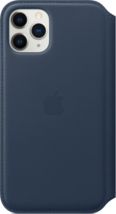 Apple Leder Folio Case für iPhone 11 Pro tiefseeblau