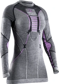X-Bionic Apani 4.0 Kompressionsshirt langarm schwarz/grau/rosa (Damen)