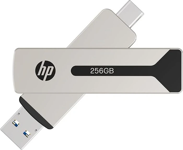 PNY HP 911 Pro 256GB Pearl Nickel, USB-A + USB-C, USB 3.2 Gen 1×1