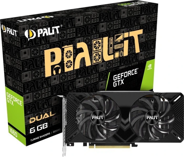 Palit GeForce GTX 1660 Dual, 6GB GDDR5, DVI, HDMI, DP