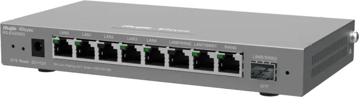 Ruijie Reyee EG200 RG-EG209GS Desktop Gigabit Smart Router, 8x RJ-45, 1x SFP