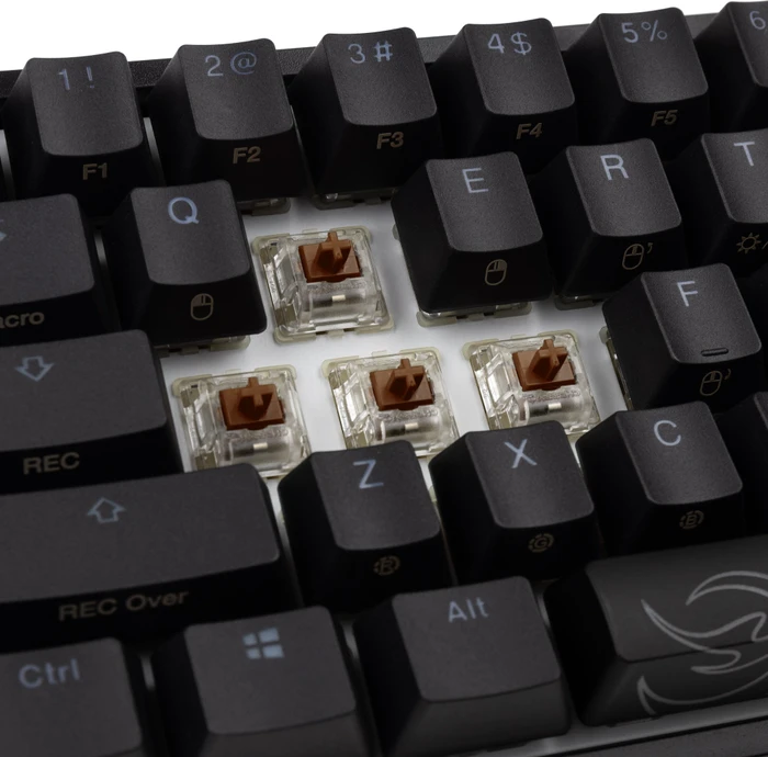 Ducky One 2 Pro Mini, PBT, schwarz, LEDs RGB, MX RGB BROWN, USB, US