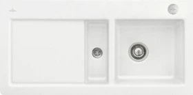 Villeroy & Boch Subway 60 flat flächenbündig Becken rechts mit Ablauffernbedienung stone white